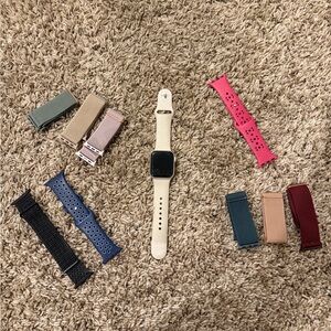 Apple Smartwatch with Multiple Bands - Cream, Black, Blue, Pink, Green, Brown